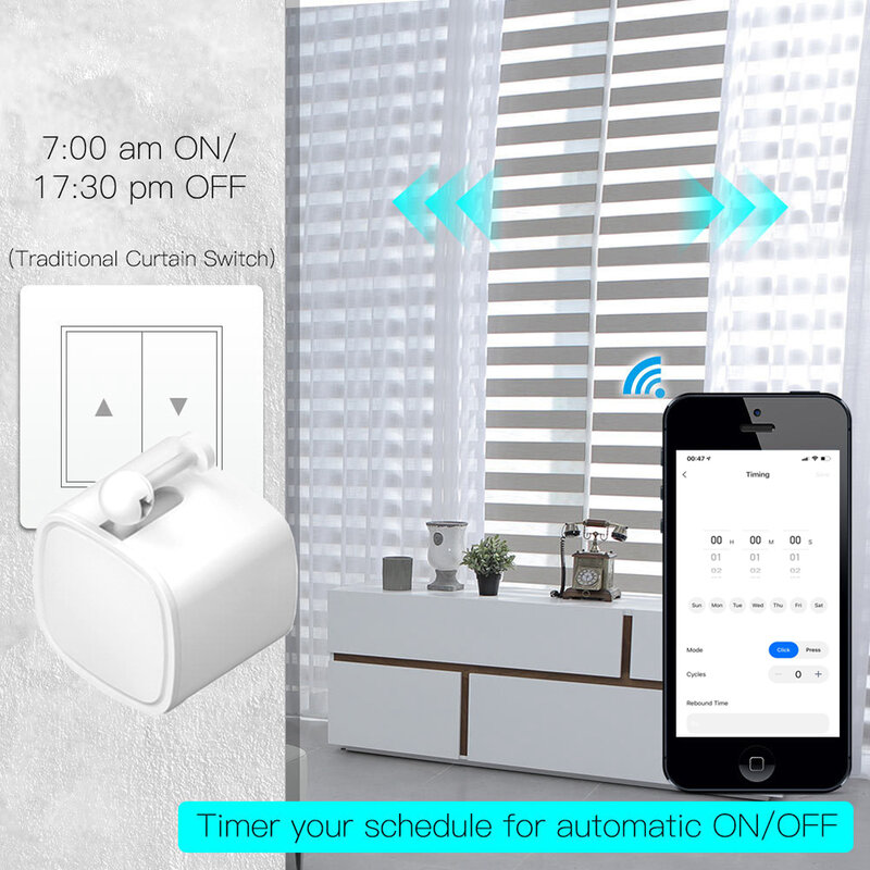 Кнопка управления умным роботом Tuya, Bluetooth совместимая с приложением для умного дома, с голосовым управлением