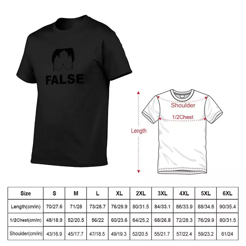 Dwight Schrute False T-Shirt graphics kawaii clothes men workout shirt