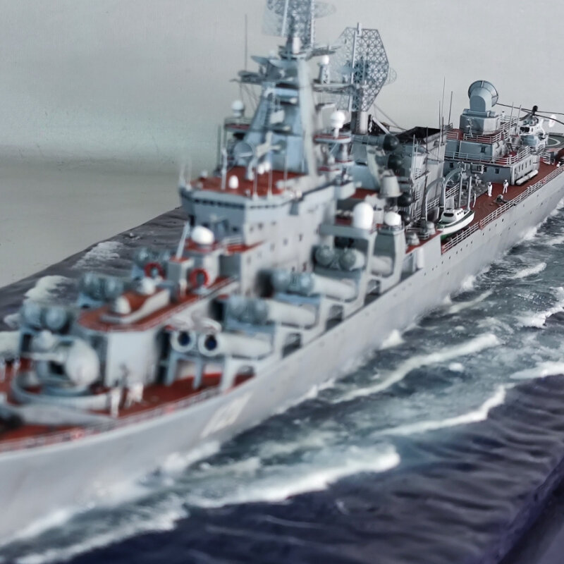 Cruzador Modelo Waterscape Navio Modelo Moskva Glorioso-class Navio De Guerra Fãs Militares Presente Coleção Lembranças