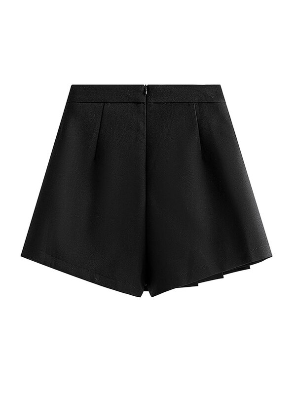High Quality Black A-Line Skirt Office Lady Vintage Grunge Classical Cozy E-girl Pleated Skirt Chain Clubwear Party Prom Gothic