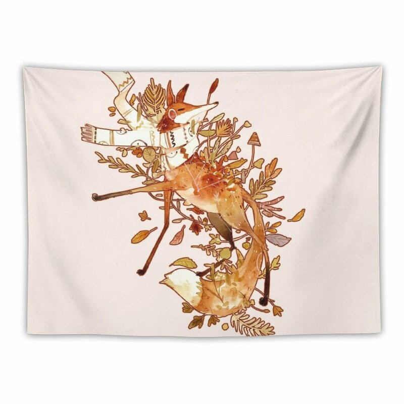 가을 여우 태피스트리 카펫 벽 방 장식, 카와이 방 장식