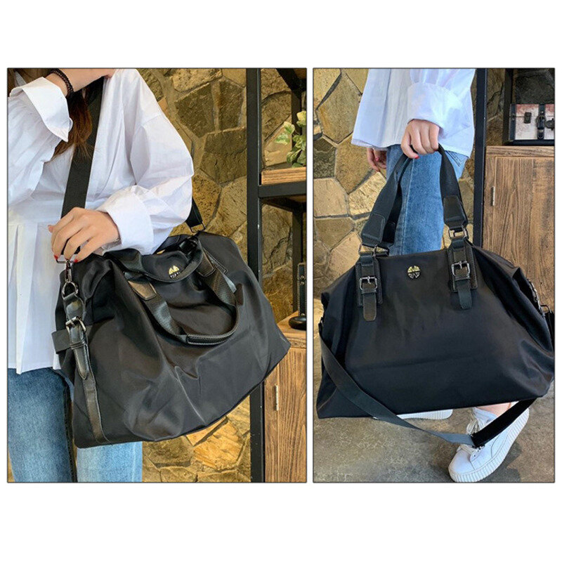Gagacia-女性用ナイロン製トラベルハンドバッグ,大容量収納バッグ,頑丈な生地,旅行に最適