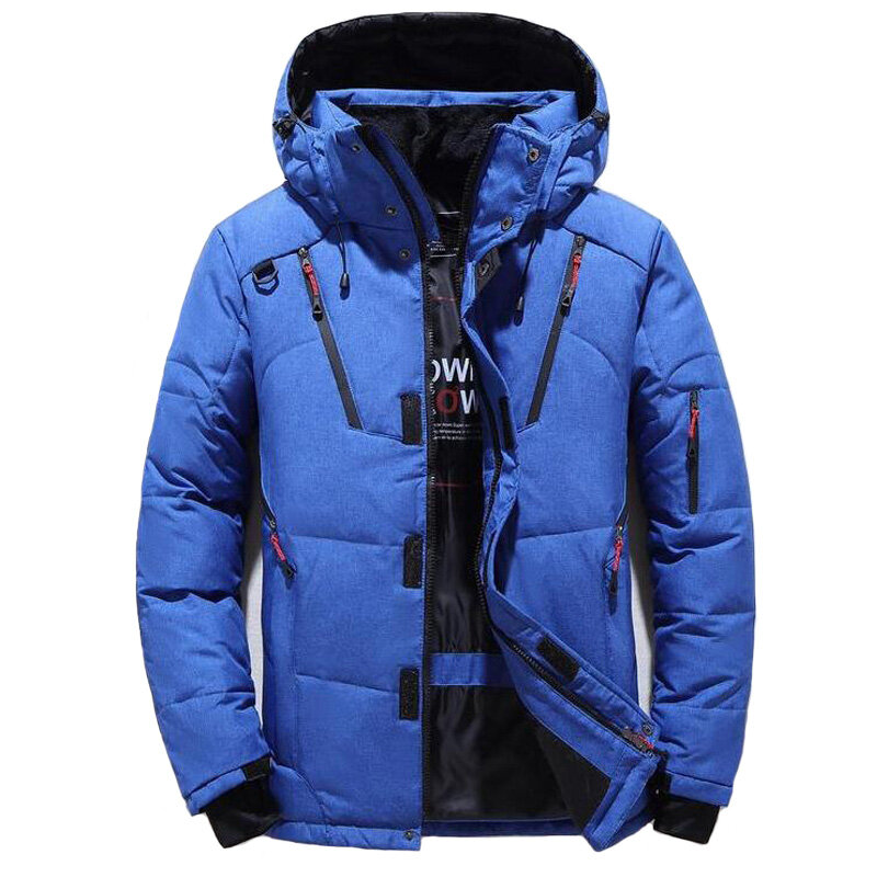 새로운 남성 캐주얼 화이트 덕 다운 겨울 재킷, 따뜻한 후드 코트 남성 아웃웨어 윈드 브레이커 두꺼운 파카 4XL Abrigo Hombre Casaco