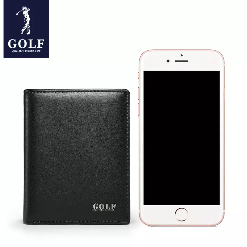 Golf Мужской кошелек кожаный кошелек черный кошелек миниатюрная карта вертикальный мужской короткий кошелек