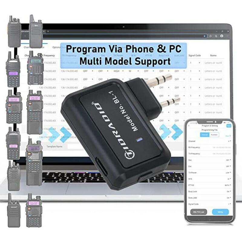 Bluetooth-устройство для записи частоты, Любительский радиоадаптер, приложение для ПК для Baofeng UV 5R, телефон с несколькими моделями, без драйвера, кабель Ham Radi C5F3