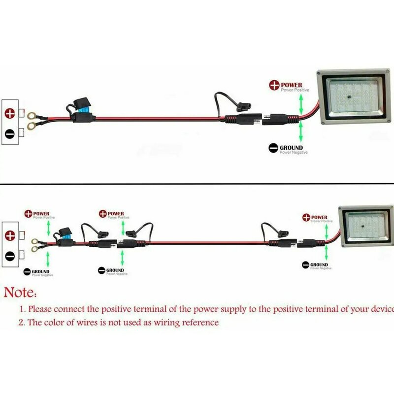Cable cargador de 12V para Terminal de batería de motocicleta a SAE, Cable de extensión rápida, cargador de batería conector para/mantenedor