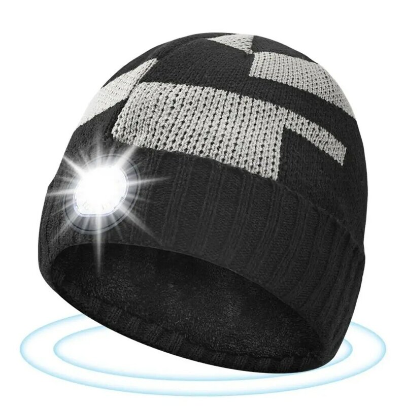 دافئ تشغيل تسلق التخييم LED مضاءة قبعة كشافات قبعة قبعة قبعة في الهواء الطلق
