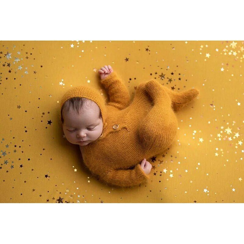 新生児写真アクセサリー,40/150x170cm,星のモチーフ,背景生地,ベビースタジオアクセサリー