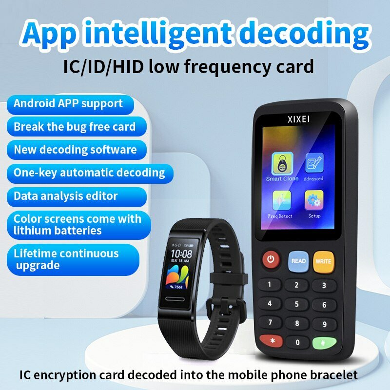 Baru X7 kartu Chip pintar RFID pembaca penulis kartu akses penyalin 125KHz 13.56MHz Tag lencana Token Clone NFC Decoder Duplicator