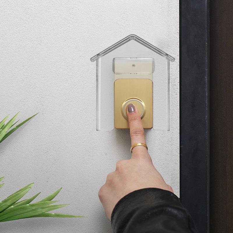 Кольцевой протектор дверного звонка прозрачный защитный чехол в форме дома универсальный протектор для визуальных дверных звонков камеры устойчивый к погоде