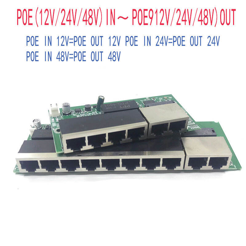 POE12V-24V-48V POE12V/24V/48V POE OUT12V/24V/48V przełącznik poe 100 mb/s POE poort;100 mb/s UP Link poort; poe zasilany przełącznik NVR