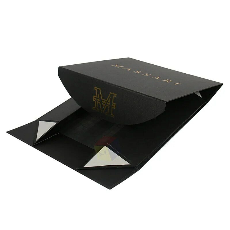 Cajas de embalaje de Sudadera con capucha magnéticas negras mate personalizadas, producto personalizado para ropa