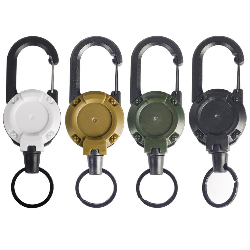 Retractables Keyring Wire Rope Retractables Badges Holder Antitheft Buckle Rope AntiLost Retractables Keychains Drop Shipping