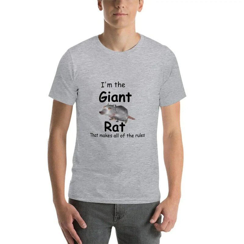 Футболка I'm The Giant Rat Movie (и другие), футболка для мальчиков, белая кавайная одежда, мужские футболки, упаковка
