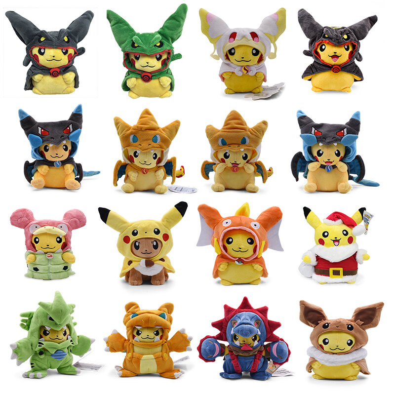 Peluche Pokémon Pikachu, Évoli, Dracaufeu, Sicilax, Garchomp, Voiranitar, Hydreigon, Croix, Jouets, Cosplay
