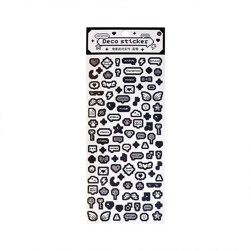 ShuuO-pegatinas de dibujos animados para decoración de ordenador portátil, adhesivos bonitos de estilo coreano para manualidades, papelería coreana, 6 piezas, 1 unidad