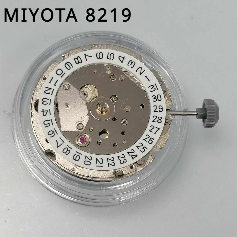 New Japanese Original MIYOTA 8219 Movement Silver Automatic Mechanical Movement 4.5 9 Small Second Watch Movement Accessories