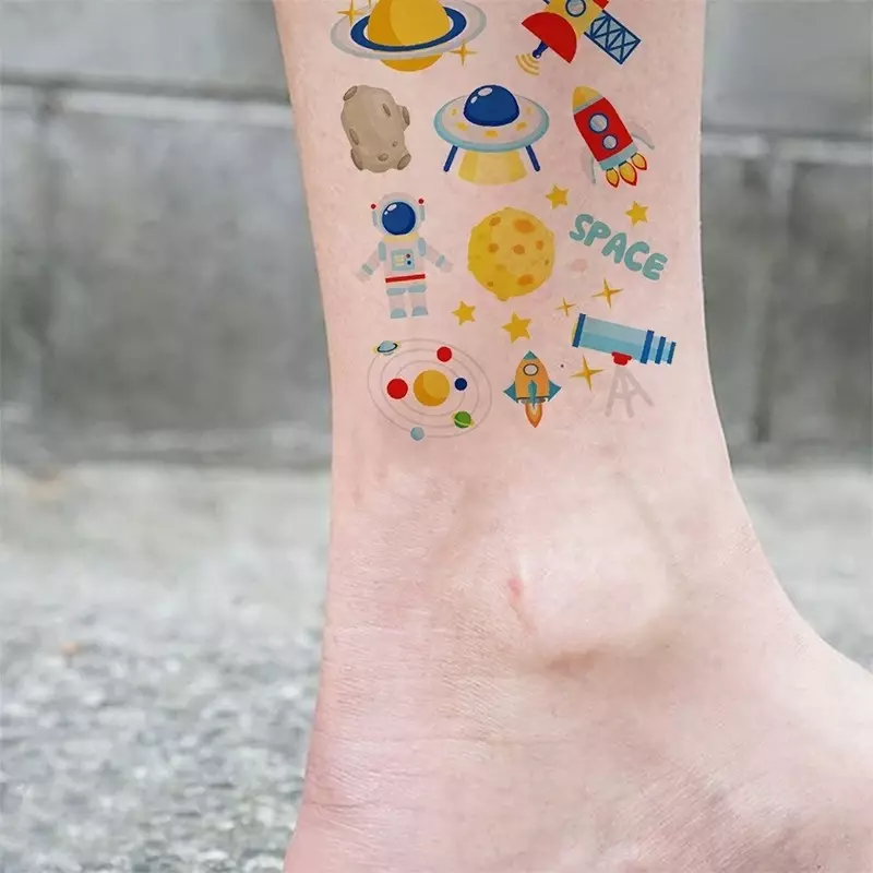 10 stücke Gefälschte Tattoo Aufkleber Cartoon Temporäre Tattoo Kinder Kinder Hände Arm DIY Körper Kunst Tatuaze Dla Dzieci Tatuajes Temporales