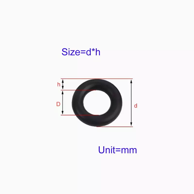 Czarny nitryl w kształcie litery o wodoodporny i wysokiej odporny na temperaturę pierścień uszczelniający