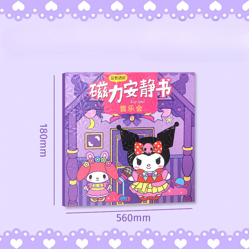Sanrio Kawaii magnetische ruhige Buch Cinna moroll Pompon purin Kuromi frei schneiden handgemachte Anime Spielzeug Kinder Geburtstags geschenk