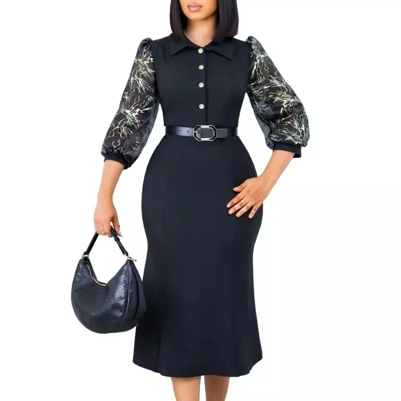 Gaun Afrika untuk wanita Dashiki Bodycon gaun Afrika baju elegan mode wanita 2024 pakaian Afrika