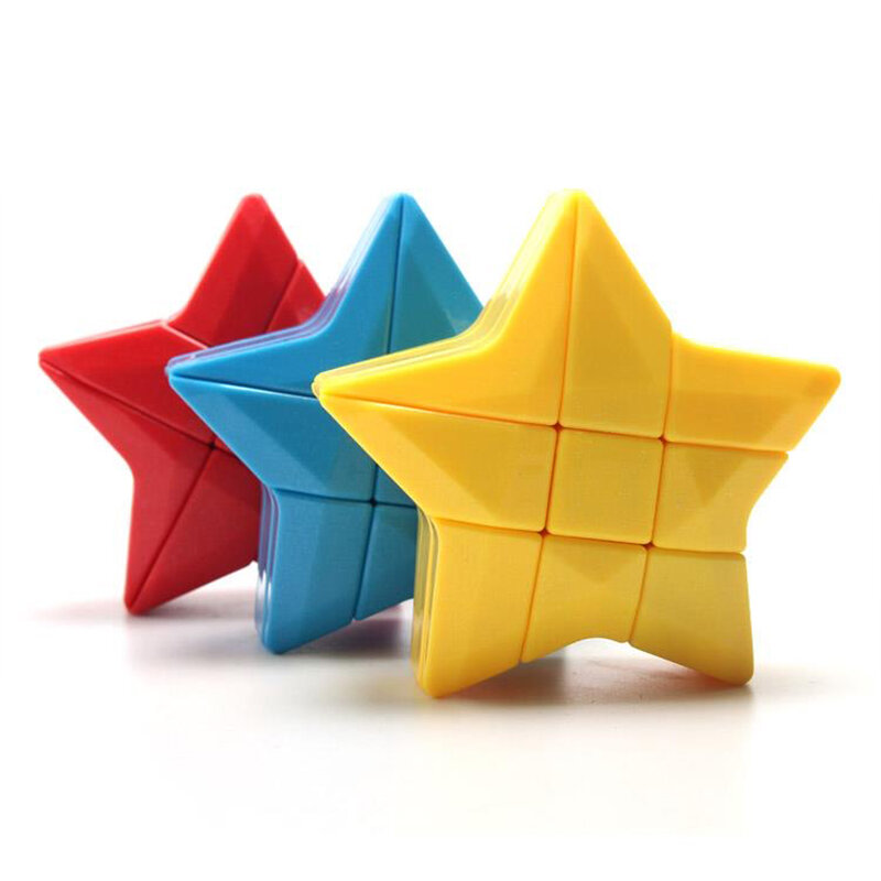 Cubo Mágico de Cinco Pontas para Crianças, Cubo Mágico, Brinquedo Twisty, Puzzle para Crianças, 3x3