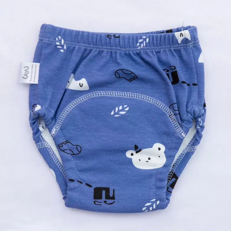 6 lapisan tahan air dapat digunakan kembali katun celana latihan bayi celana pendek bayi pakaian dalam kain popok bayi celana dalam popok berubah