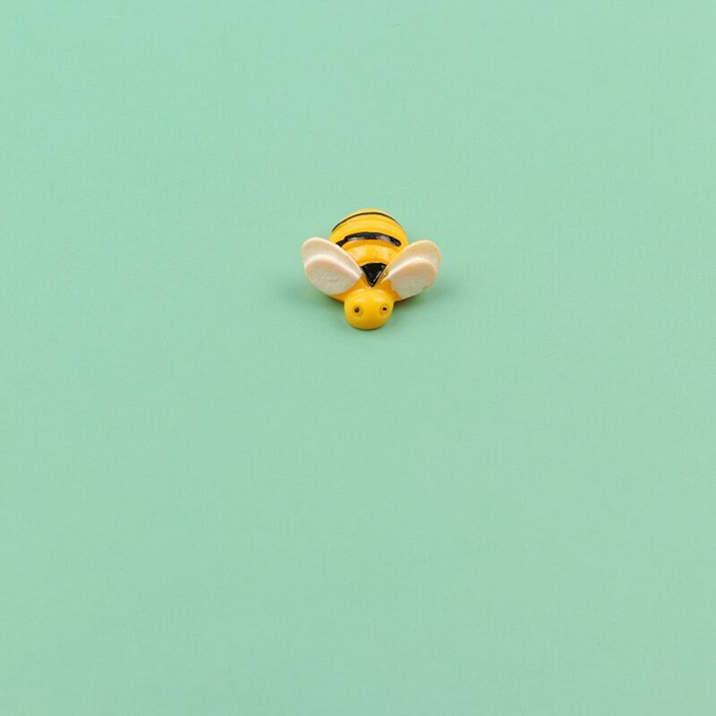 Mini figuritas en miniatura de abeja Kawaii, 20 unids/lote, manualidades, gnomo, musgo, terrario, bonsái, decoración, suministros de jardín de hadas