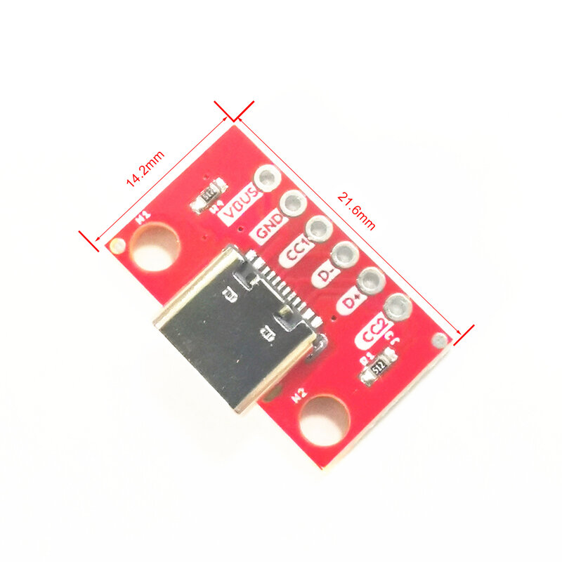 Typ-C żeński USB 3.1 Test PCB Adapter typu C 16P 2,54mm Gniazdo złącza do przesyłania kabli przewodowych linii danych