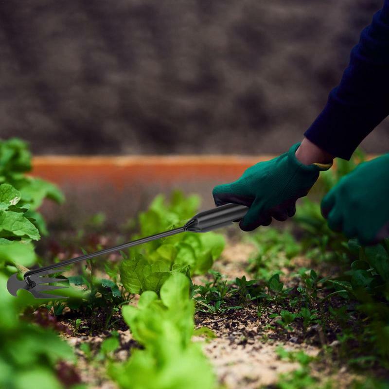 Mão Weeder Seedling Transplante Ferramenta, remoção de ervas daninhas, Dandelions Fork, escavação Extrator, Cabo de madeira, Metal Home Garden, Novo