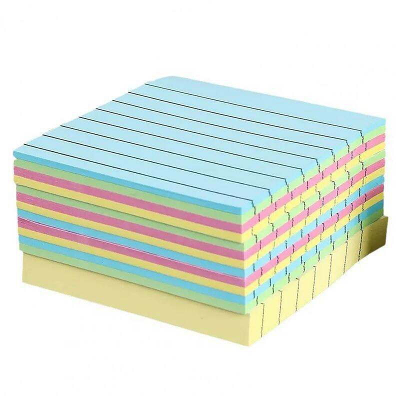Ukuran berbeda kartu indeks warna kartu indeks warna 400 lembar catatan tempel Set dengan kerekatan besar halus menulis Solid untuk kantor