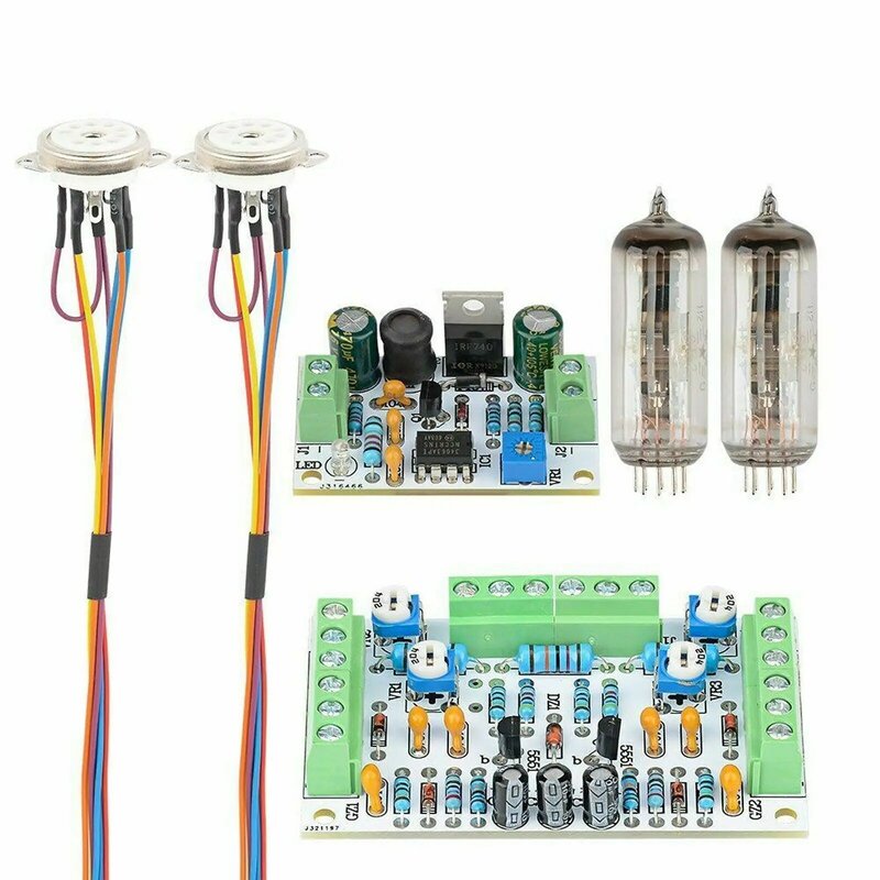 DC 12V Home Amplifier Dual Indicator 6E2 Tube Driver Kit For Audio Fluorescent High-Voltage Tube Amplifier Low Voltage Channels
