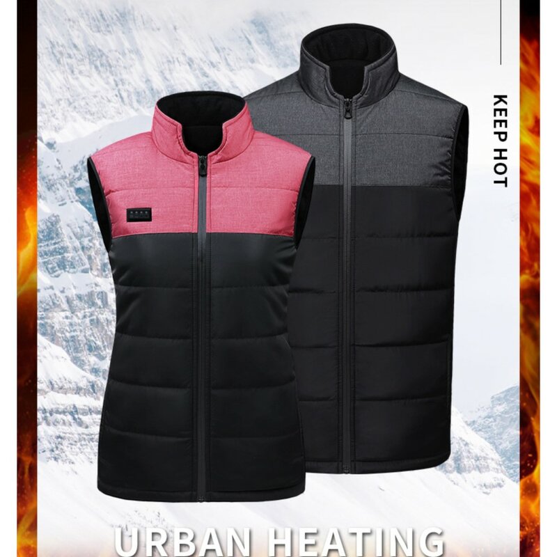 Men Women Heat Vest 21 Zone Washed Heated Jacket Smart Electrical Heated Coats Self Heated Skiing Jackets Keep Warm Accessories