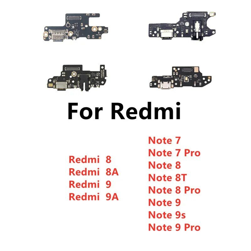 Kabel pengisian daya Flex PCB papan pengisi daya, untuk Xiaomi Redmi 8A 9A 9C 8 9 Note 5 6 7 8T 10 11 9S 9 Pro colokan konektor Port USB