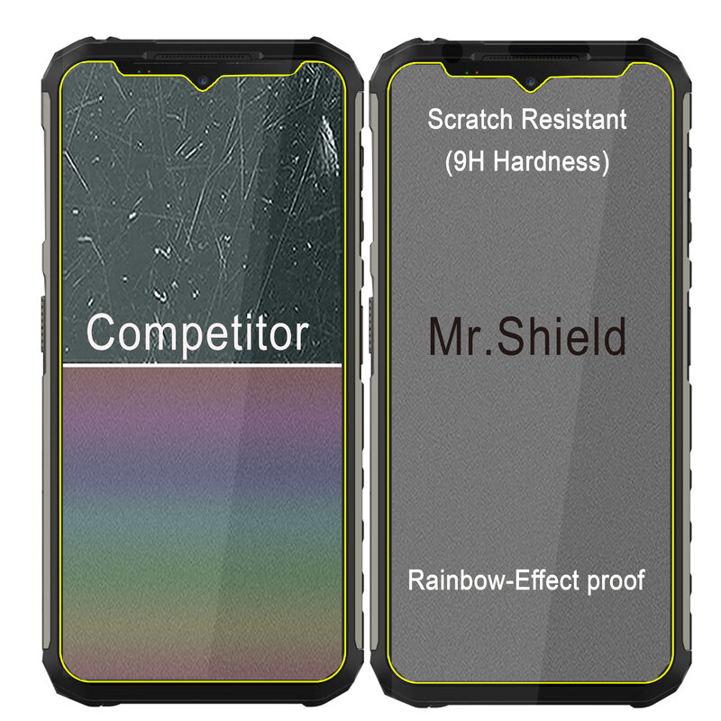 Mr.Shield pelindung layar untuk Ulefone Armor 22, kaca Tempered Jepang dengan kekerasan 9H