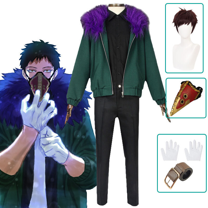 Overhaul Kai Chisaki disfraz de Cosplay, peluca, máscaras, abrigo de Anime, accesorios, trajes