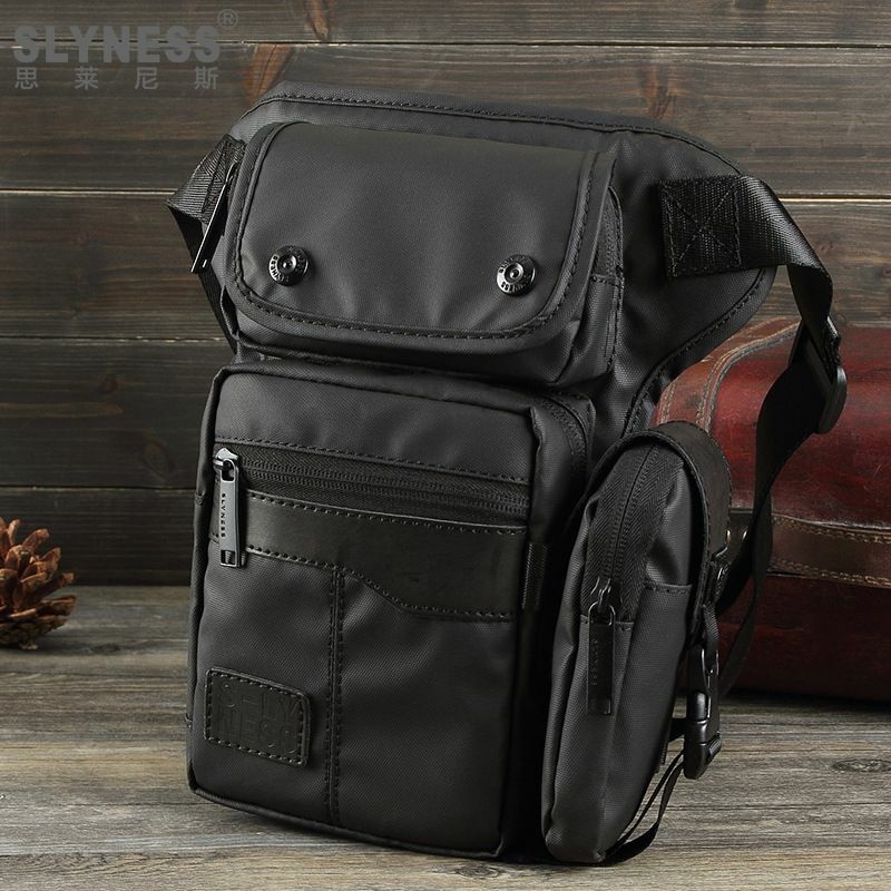 Bolsa de cintura casual masculina, bolsa para cinto, lona de qualidade, design impermeável, bolso para motocicleta