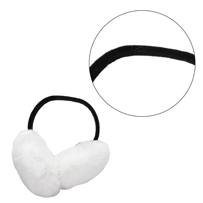 Winter Ear Muffs for Men & Womens Adjustable Plush Ear Warmers for Outdoor Skiing Behind the Head Earmuffs