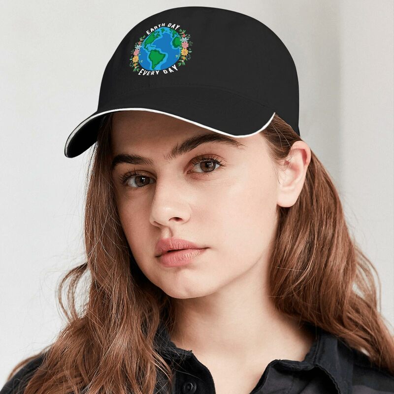 หมวกแก๊ปเบสบอล Earth สำหรับผู้ชายหมวกผ้าใบกราฟิกปรับได้หมวกแฟชั่นคนขับรถบรรทุกปรับได้สำหรับผู้หญิงผู้ชายสี่ฤดู