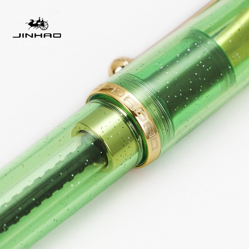 Jinhao 9013 pluma estilográfica de Color acrílico, punta de latido del corazón, pluma de caligrafía elegante de lujo, suministros de escritura escolar de oficina, papelería