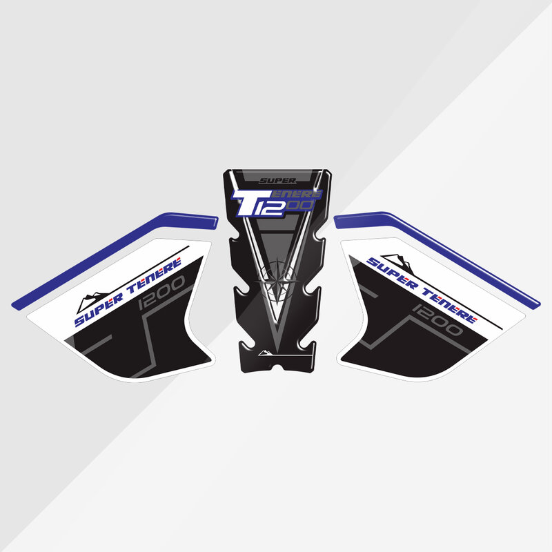 3D Resina Motocicleta Fuel Tank Pad Decal, Gás Tanque Protector Etiqueta para Yamaha XT1200X XT1200ZE XT1200 Z ZE XTZ1200E