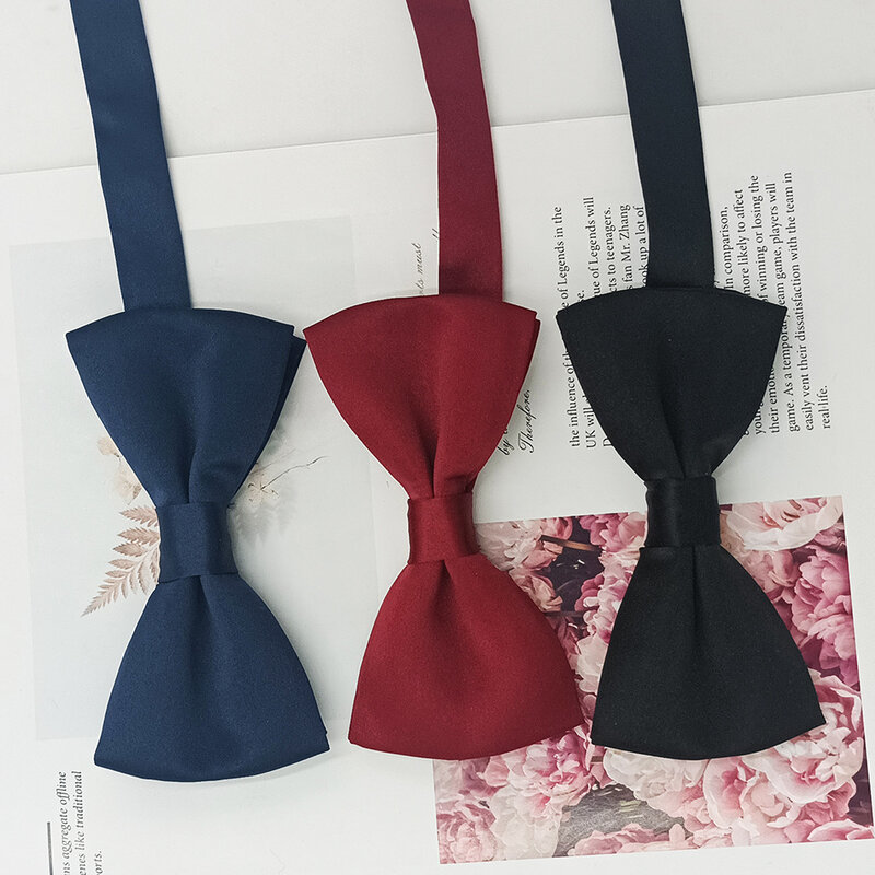 Candy Color Men Bow Tie Classic Shirts Bowtie for Men Bowknot Adult Solid Color Bow Ties Butterfly Cravats Ties for Wedding