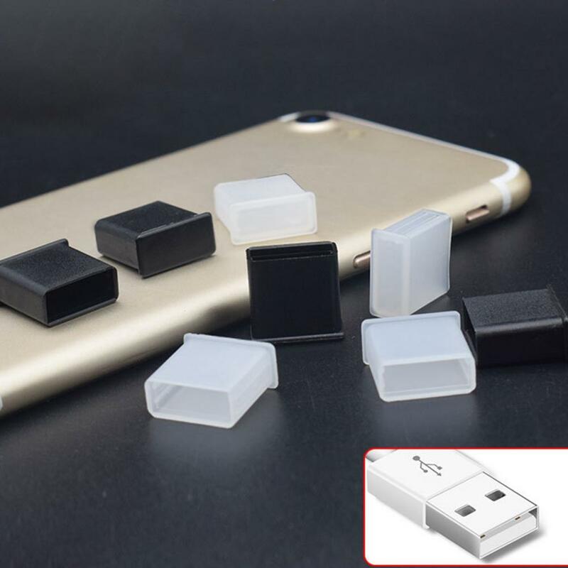 عملي USB حامي مكافحة الغبار بسيط PE USB واجهة التوصيل غطاء USB صغير ل فلاشة مزودة بفتحة يو إس بي القرص