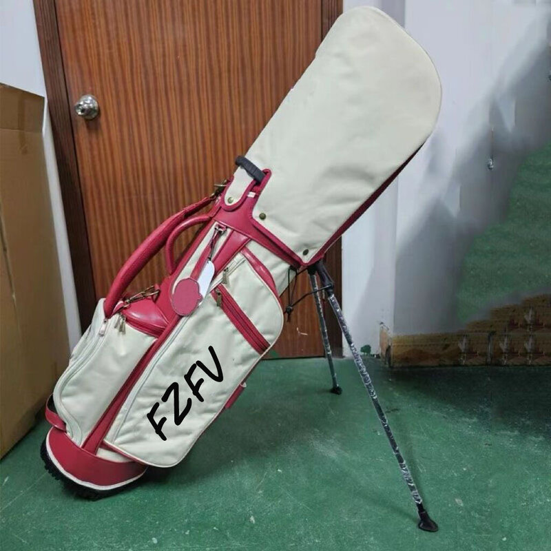 2024 Golf Bag Korean Fisherman Pu Nylon Fabric Golf Club Bag, Unisex Super Lightweight And Large Capacity Golf Stand Bag