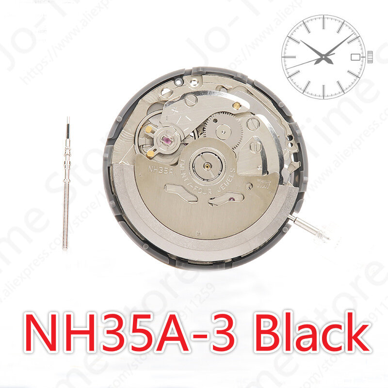 นาฬิกา NH35ญี่ปุ่นกลไกเคลื่อนไหวแบบใหม่เอี่ยมกลไกการเคลื่อนที่ของ NH35a เข็มสามเข็มทำงานแม่นยำแบบอัตโนมัติ