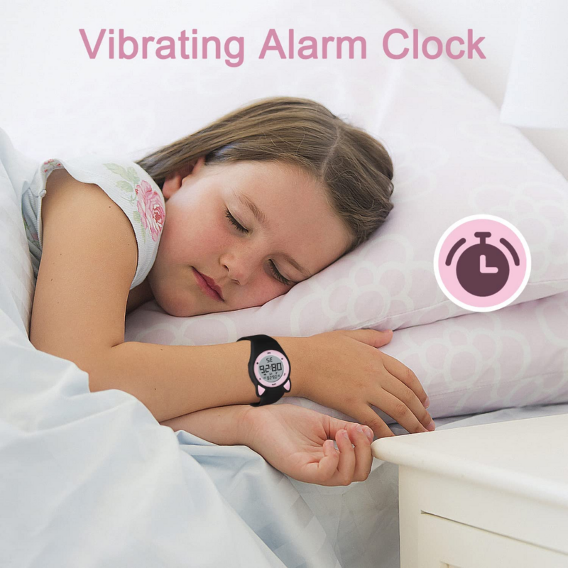 Jam Tangan Digital Anak untuk Anak Laki-laki Perempuan Jam Tangan Olahraga Tahan Air Jam Alarm Pelacak Kebugaran Stopwatch Tali Jam Tangan Silikon Aman untuk Makanan