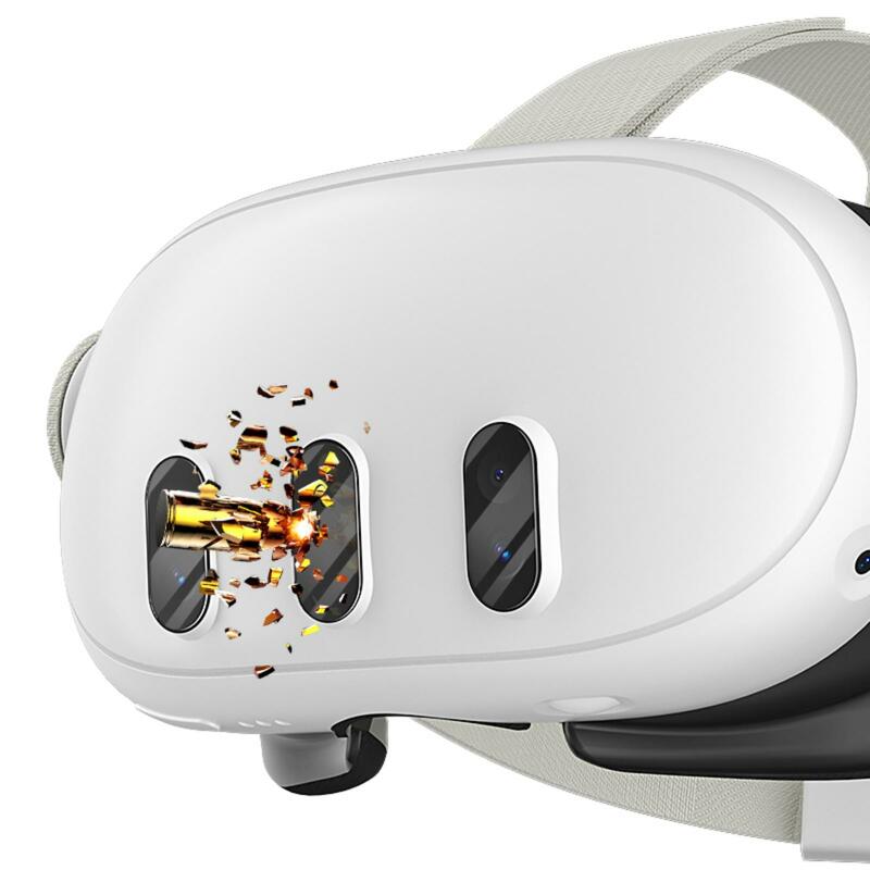 GOMRVR для Meta/Oculus Quest 3 Аксессуары Регулируемый удобный ремень для головы с брелком для переноски Набор силиконовых защитных чехлов