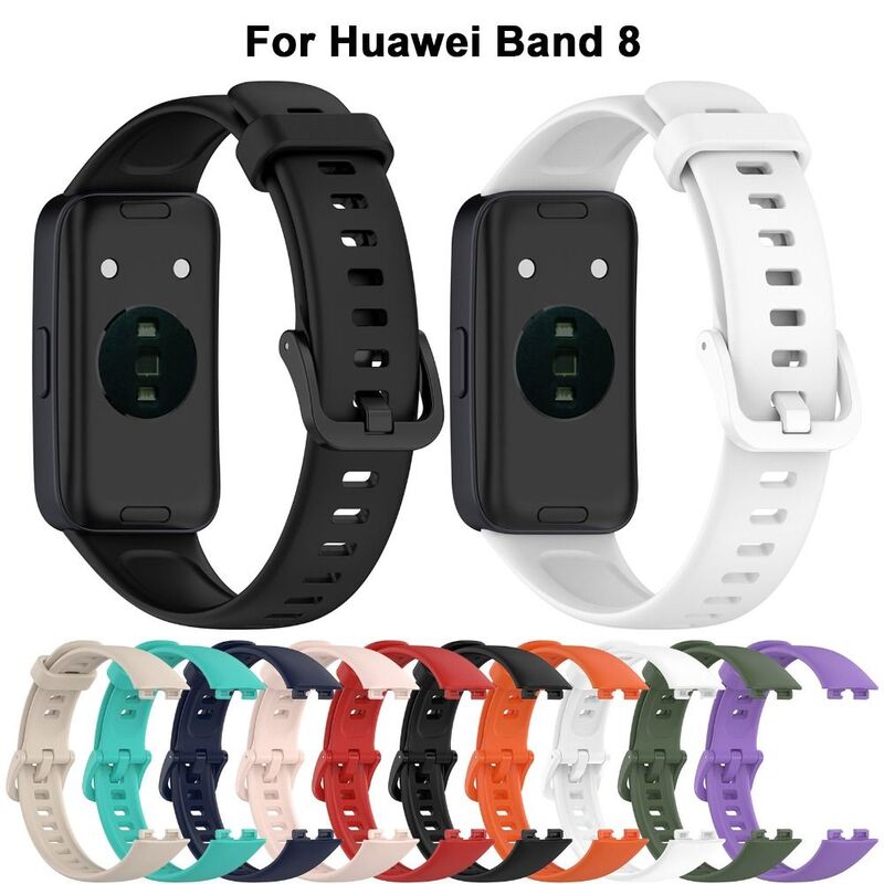 สายรัดข้อมือสำหรับ Huawei Band 8สายรัดข้อมือซิลิโคนนิ่มสไตล์สปอร์ตสำหรับเปลี่ยน Band8 Huawei