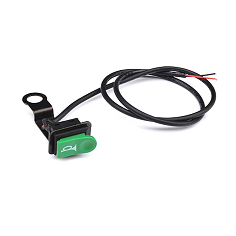 Horn Switch Motorcycle Horn Switch with Off (On) Momentary Push Button and Reflective Iron Bracket for Easy Installation