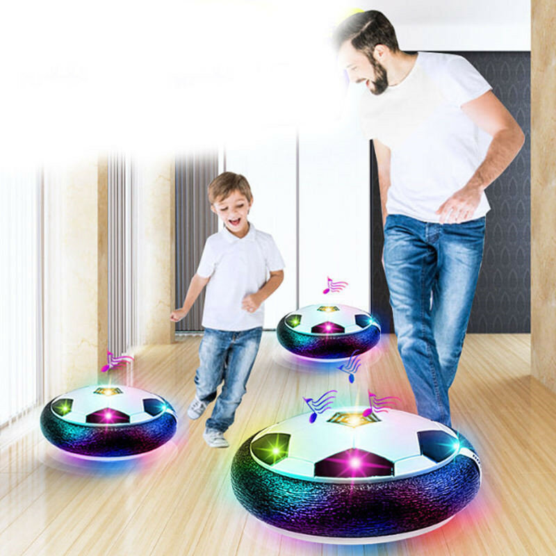 Hover-balón de fútbol flotante eléctrico para niños, pelota de fútbol con luz LED, música, juego al aire libre, juguetes deportivos para niños